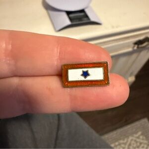 VTG WWII STERLING SILVER SON IN SERVICE 1 STAR ENAMELED BADGE PIN WW2